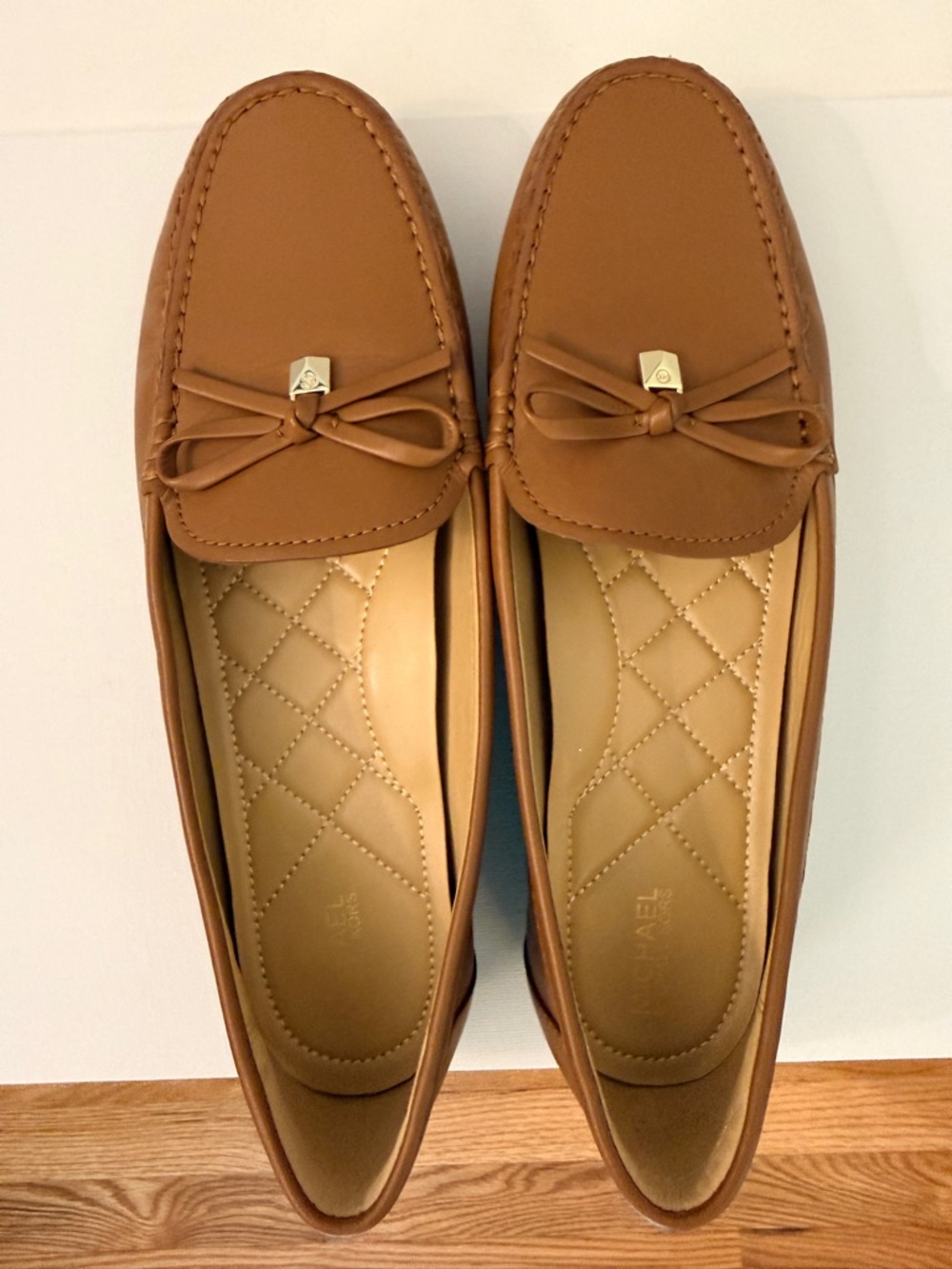 Michael Kors Leather Loafers Bow Detail Brown Size 9M - Picture 7 of 10